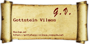 Gottstein Vilmos névjegykártya